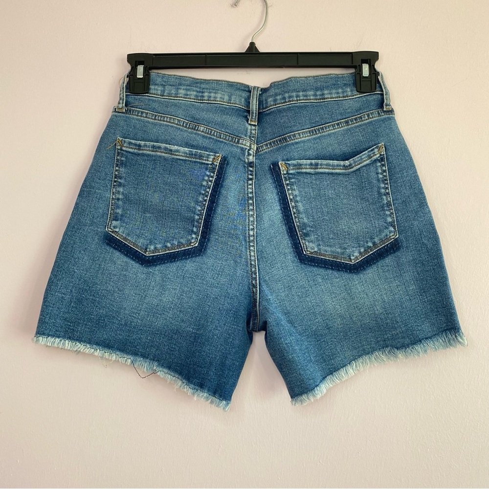 NEW High Rise Midi Denim Shorts women’s size 12 - Picture 5 of 8